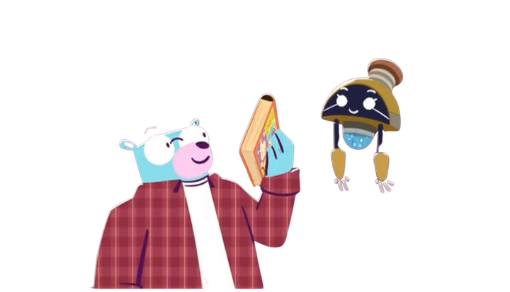 Bo and DiNA from PRISMA’s original educational material